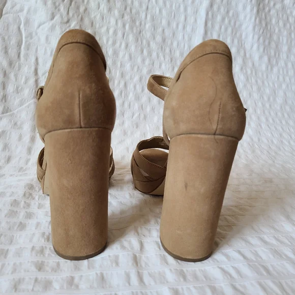 MICHAEL by Michael Kors platform suede women's sandals size 11 tan brown… - Picture 13 of 15